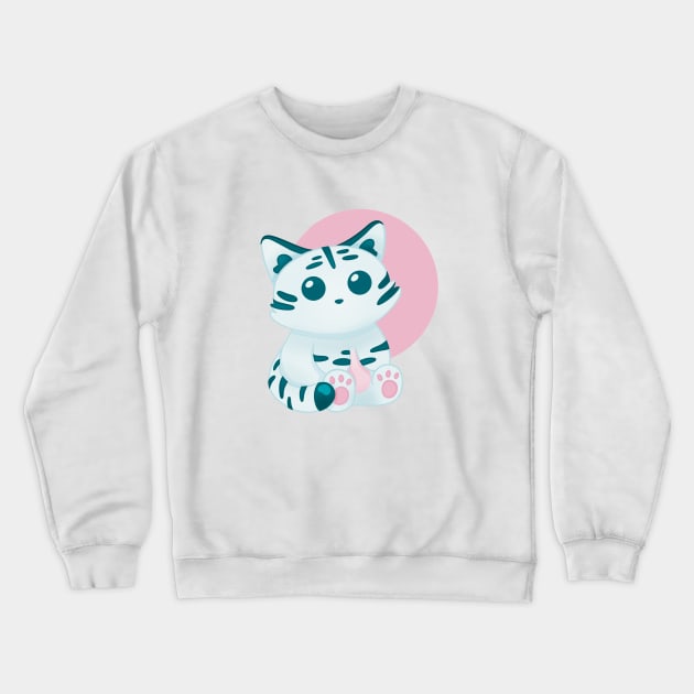 Kawaii Yokai Byakko Crewneck Sweatshirt by smalart